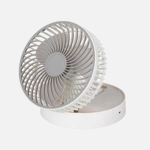 ABRILA Jerico Blanco-Gris 5W - Ventilador de Sobremesa 3 Aspas