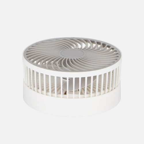 ABRILA Jerico Blanco-Gris 5W - Ventilador de Sobremesa 3 Aspas