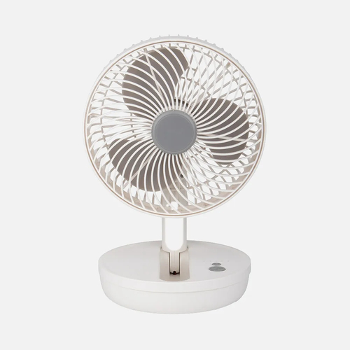 ABRILA Pacheco Blanco-Gris 5w - Ventilador de Sobremesa Inalámbrico