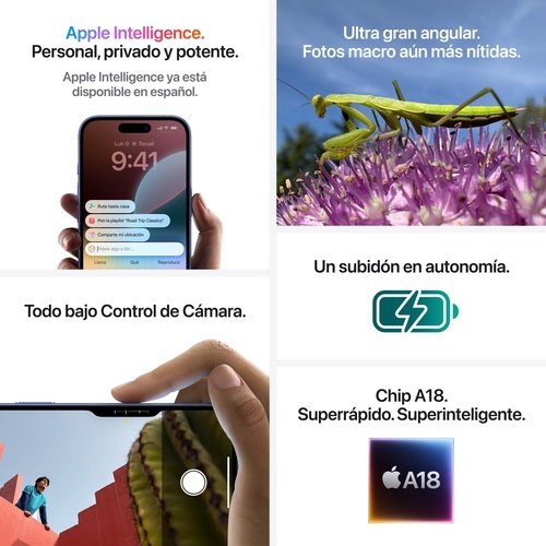 APPLE iPHONE 16 PLUS Rosa 8GB 128GB - Móvil 6.7" OLED