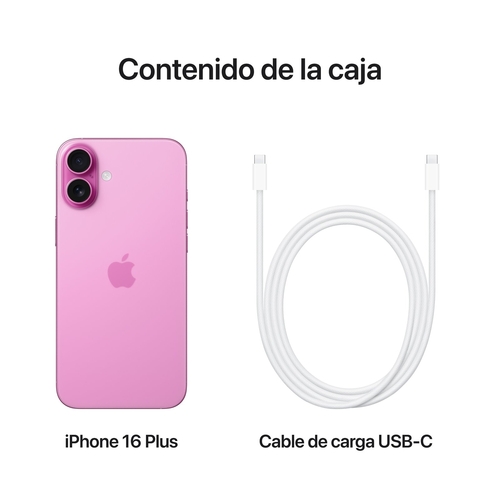 APPLE iPHONE 16 PLUS Rosa 8GB 128GB - Móvil 6.7" OLED