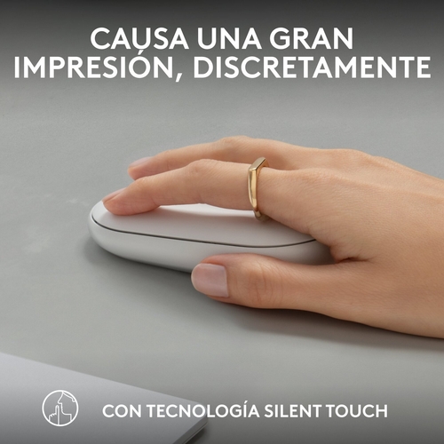 LOGITECH PEBBLE MOUSE 2 M350S Blanco - Ratón Inalámbrico