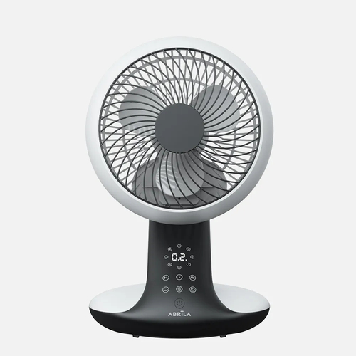 ABRILA Miera Blanco-Negro 20w - Ventilador de Sobremesa 3 Aspas