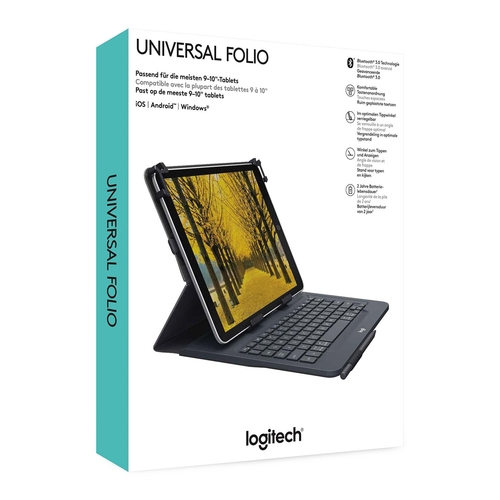 LOGITECH UNIVERSAL FOLIO Negro - Funda Tablet 9 - 10" Teclado