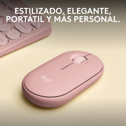 LOGITECH PEBBLE 3 M350S Rosa - Ratón Inalámbrico