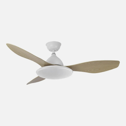 ABRILA YAEL Blanco-Haya 122cm - Ventilador de Techo 3 Aspas