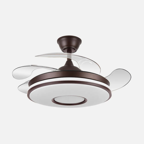 ABRILA Dani Marrón 59W 107cm - Ventilador de Techo 4 Aspas Retráctil