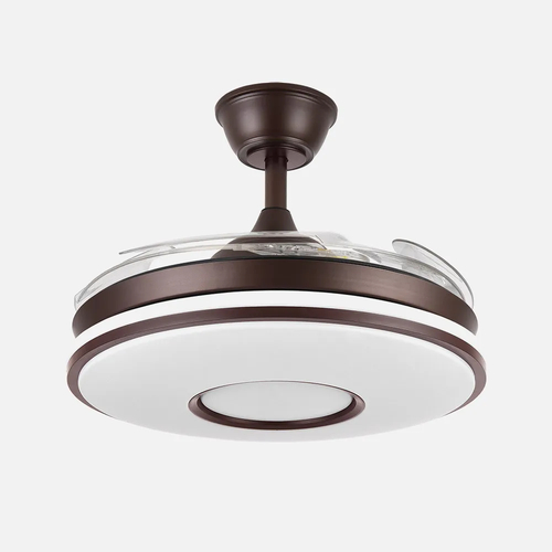ABRILA Dani Marrón 59W 107cm - Ventilador de Techo 4 Aspas Retráctil