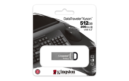 KINGSTON DTKN USB 3.2 Plata - Pendrive 512GB