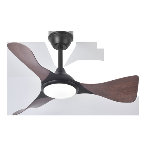 ABRILA CAIMAN Negro-Roble 36W - Ventilador de Techo 3 Aspas