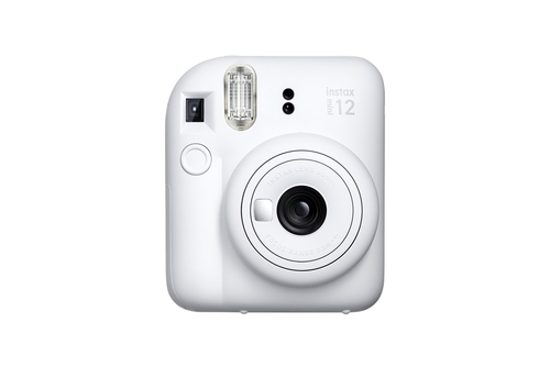 FUJIFILM MINI 12 Blanco Arcilla - Cámara Instantánea Digital + Film + Portafoto
