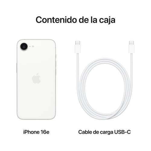 APPLE iPHONE 16E Blanco 8GB 128GB - Móvil 6.1" OLED