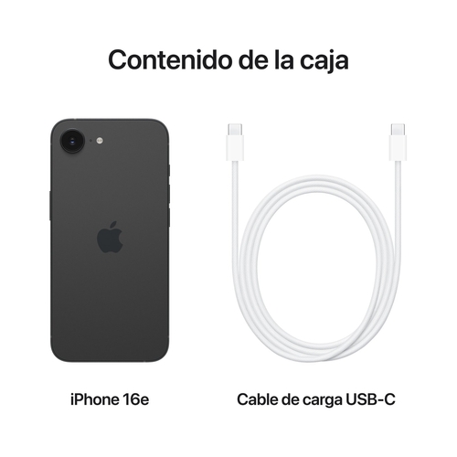 APPLE iPHONE 16E Negro 8GB 128GB - Móvil 6.1" OLED
