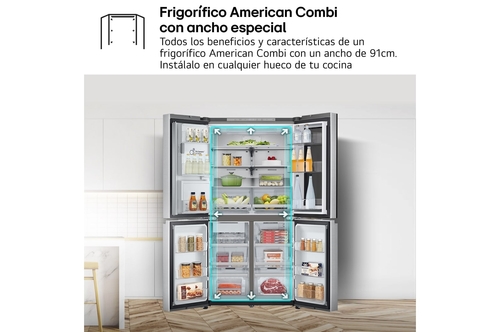 LG GMG961EVKE Acero Negro Grafito - Frigorífico Side by Side No Frost