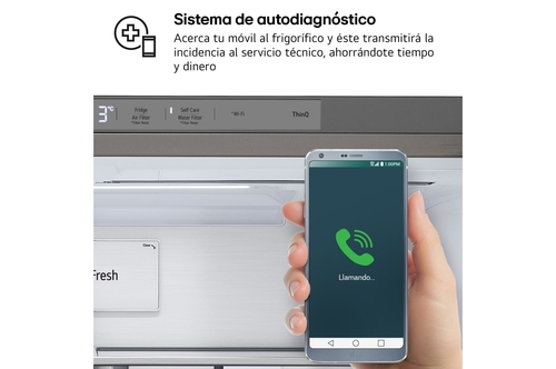 LG GMG961EVKE Acero Negro Grafito - Frigorífico Side by Side No Frost