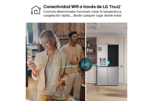LG GMG961EVKE Acero Negro Grafito - Frigorífico Side by Side No Frost