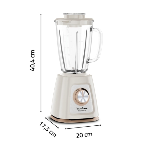 MOULINEX LM-430-A Crema - Batidora de Vaso 800W