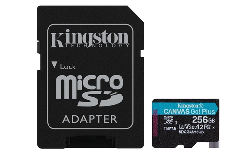 KINGSTON SDCG4 CANVAS GO PLUS - Tarjeta de Memoria 256GB + Adaptador