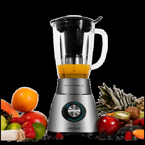 CECOTEC POWER BLACK TITANIUM INOX - Batidora de Vaso 1800W