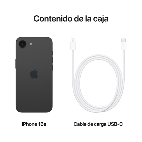 APPLE iPHONE 16E 16GB 512GB - Móvil 6.1" OLED Negro