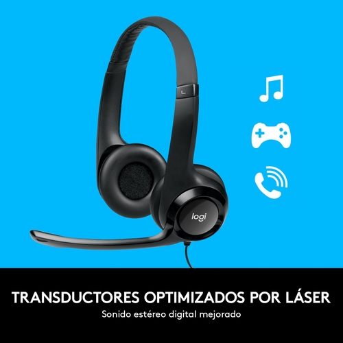 LOGITECH H390 Negro - Auricular de Diadema Con Cable
