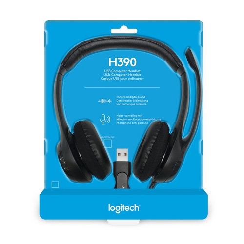 LOGITECH H390 Negro - Auricular de Diadema Con Cable