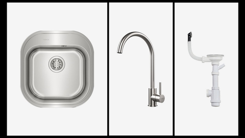 TEKA TEKAWAY STYLO 1B+UNI 9310XP INOX - Pack Fregadero + Grifo + Desagüe