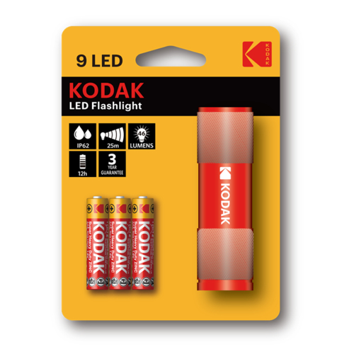KODAK COMPACTA 3xAAA Rojo - Linterna LED 46LM