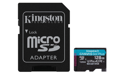 KINGSTON SDCG4 CANVAS GO PLUS - Tarjeta de Memoria 128GB + Adaptador