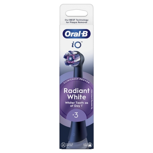 BRAUN ORAL B IO RADIANT Negro - Recambio CEPILLO DE DIENTES 3 UD