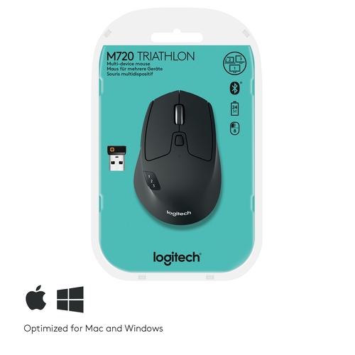 LOGITECH M720 TRIATHLON Negro - Ratón Sin Cable