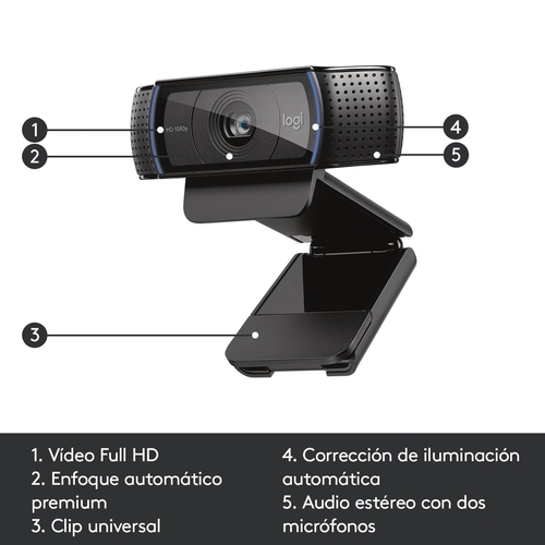 LOGITECH C290 Negro - Webcam 1080p