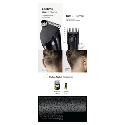 BRAUN HC5510 Negro - Cortapelos Sin Cable