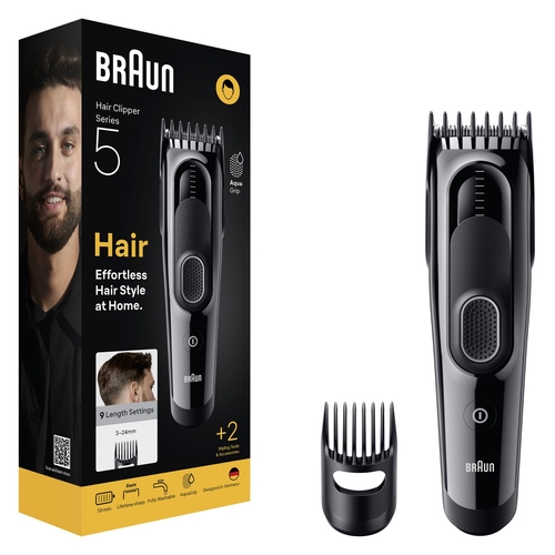BRAUN HC5510 Negro - Cortapelos Sin Cable
