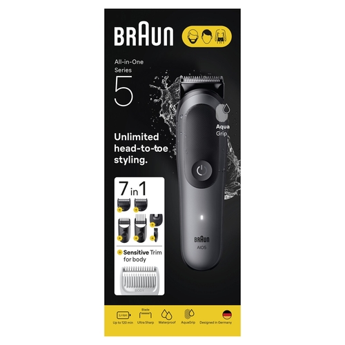BRAUN AIO 5520 7 en 1 - Afeitadora Sin Cable