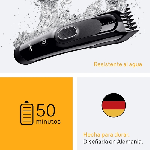 BRAUN HC5510 Negro - Cortapelos Sin Cable