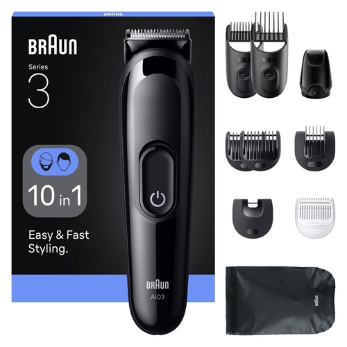 BRAUN AIO 3560 10 en 1 Negro - Afeitadora Sin Cable