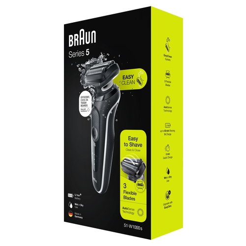 BRAUN SERIES 5 51-W1000S Negro - Afeitadora Sin Cable