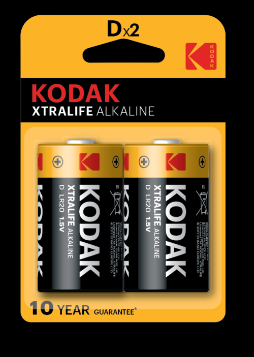 KODAK XTRALIFE ALKALINE D PACK 2 UDES - Pilas 1.5V