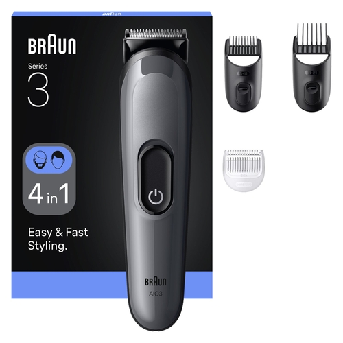 BRAUN MULTIGROMER AIO-3500 4 EN 1 Gris - Afeitadora Sin Cable