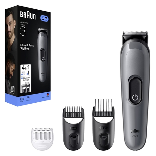 BRAUN MULTIGROMER AIO-3500 4 EN 1 Gris - Afeitadora Sin Cable