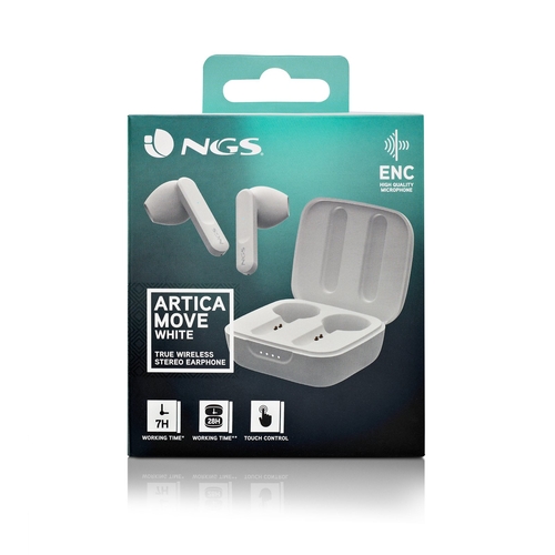 NGS ARTICA MOVE Blanco - Auricular Inalámbrico Estuche