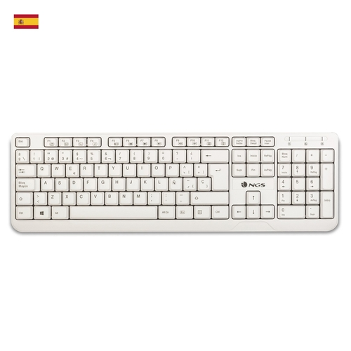 NGS SPIKE Blanco - Teclado Con Cable