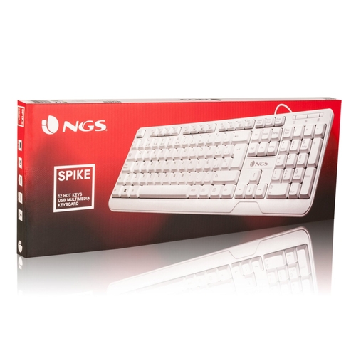 NGS SPIKE Blanco - Teclado Con Cable