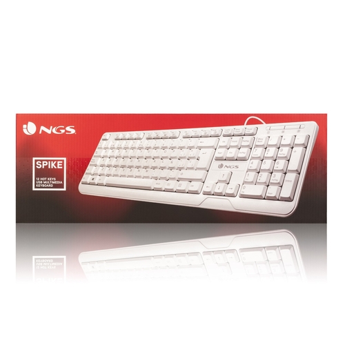 NGS SPIKE Blanco - Teclado Con Cable