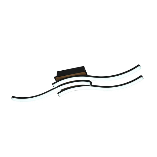 ABRILA MURRAY Negro-Madera - Plafón 48W
