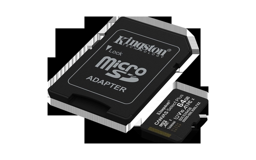 KINGSTON CANVAS SELECT PLUS - Tarjeta de Memoria 64 GB + Adaptador