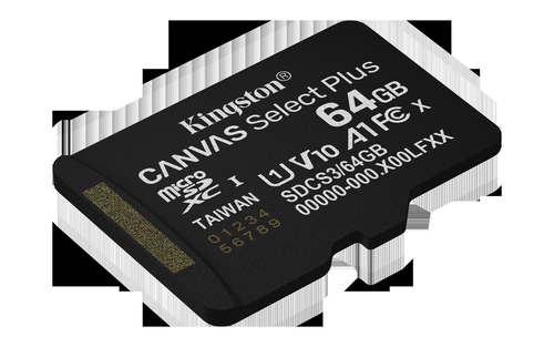 KINGSTON CANVAS SELECT PLUS - Tarjeta de Memoria 64 GB + Adaptador