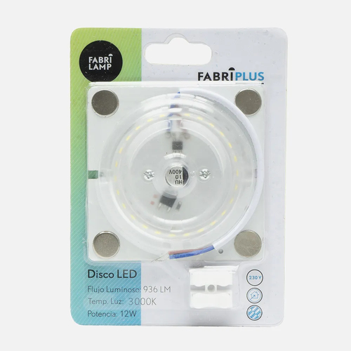 ABRILA PLACA CUADRADA Blanco - Disco Led 12W 3000K