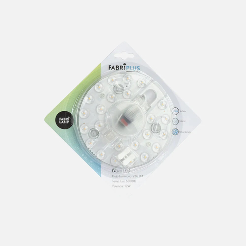 ABRILA PLACA REDONDA Blanco - Disco Led 12W 6000K